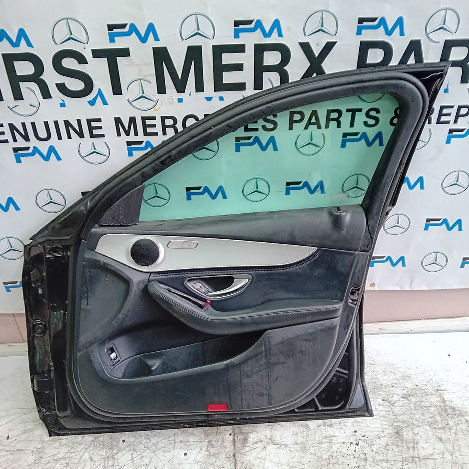 MERCEDES C-CLASS W205 SLN DRIVER FRONT DOOR OSF BLACK 2014 ON COMPLETE FMD242