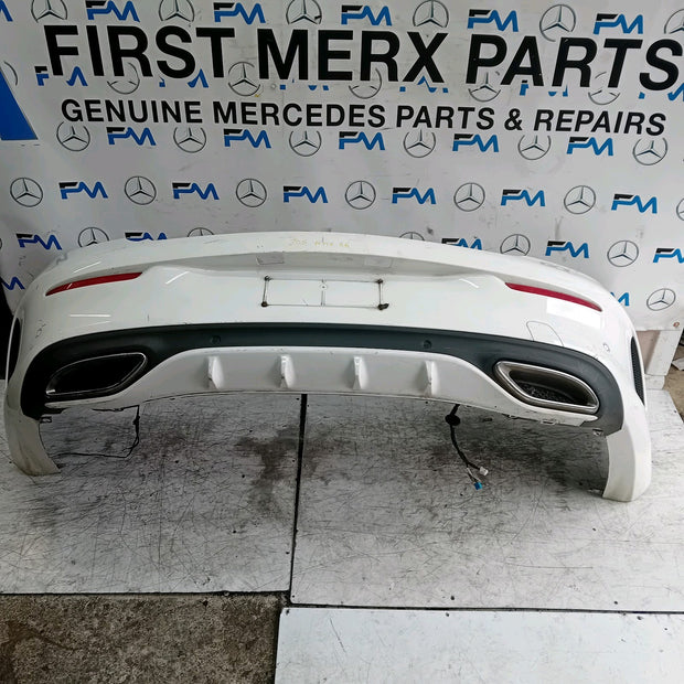 MERCEDES BENZ C-CLASS W205 COUPE REAR BUMPER 2014 WHITE COMPLETE FMX66