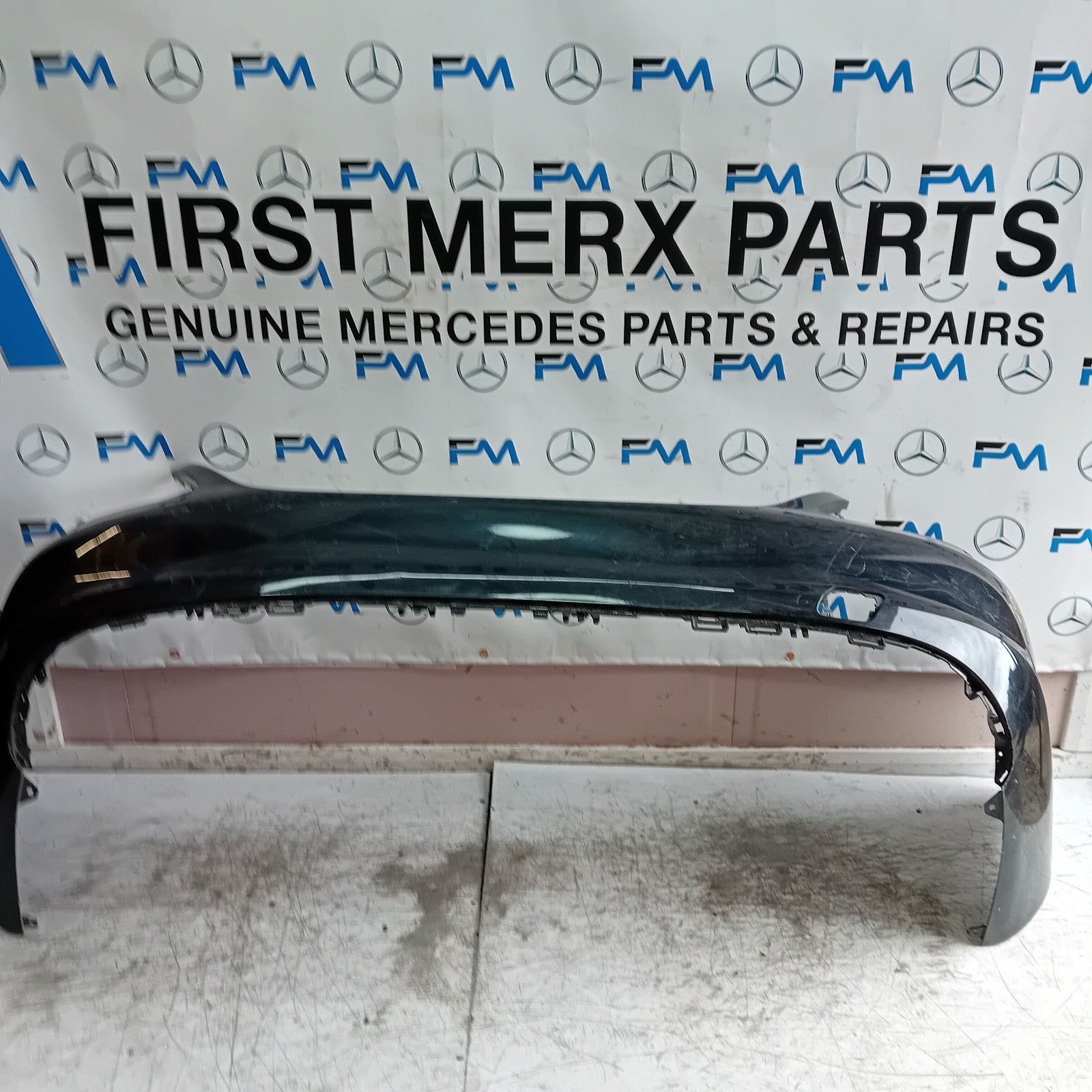 MERCEDES BENZ C-CLASS W205 SLN REAR BUMPER 2015 BLACK A2058550138 FMX49