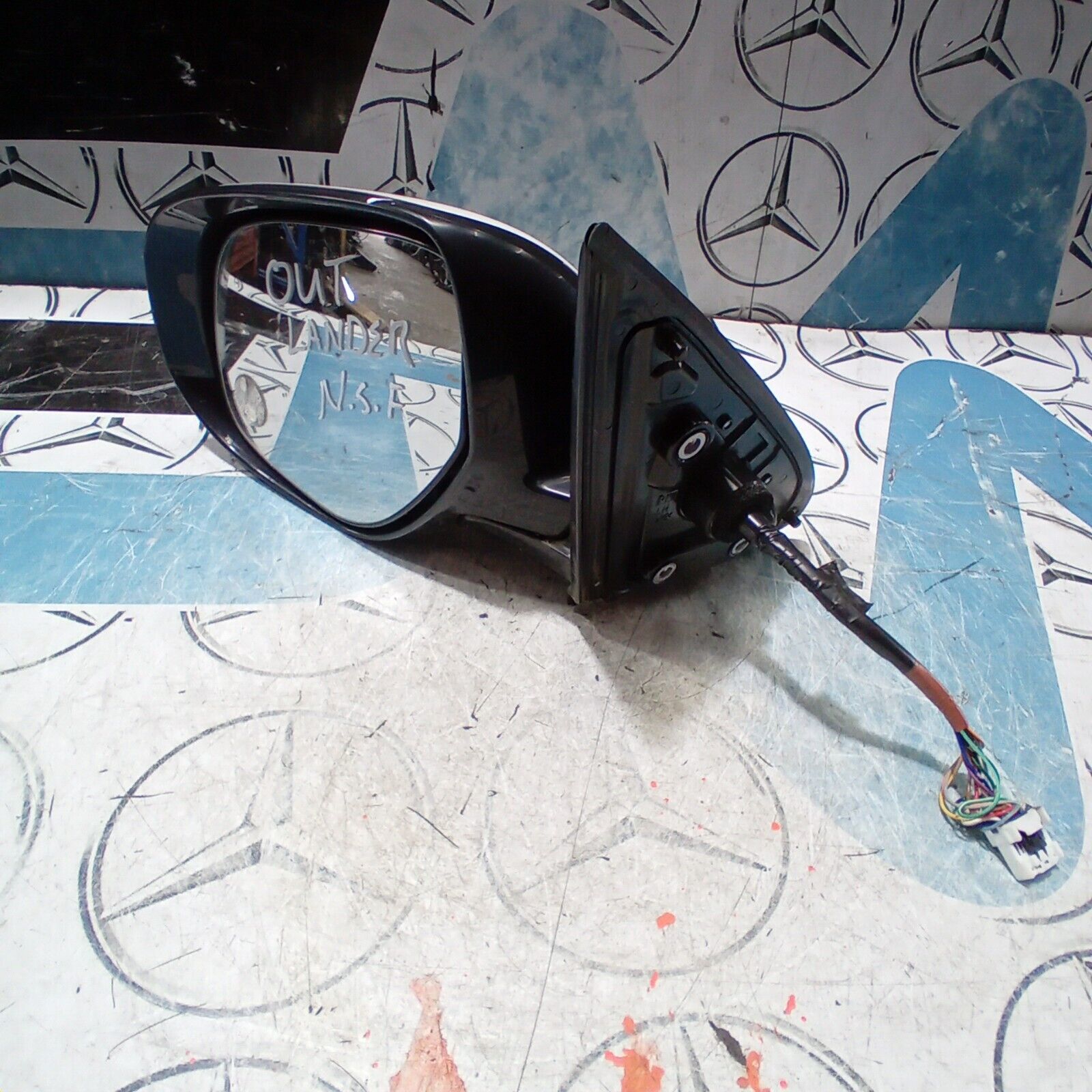 2015 MITSUBISHI OUTLANDER DRIVERS SIDE LEFT HAND WING MIRROR E11026919 DAMAGE