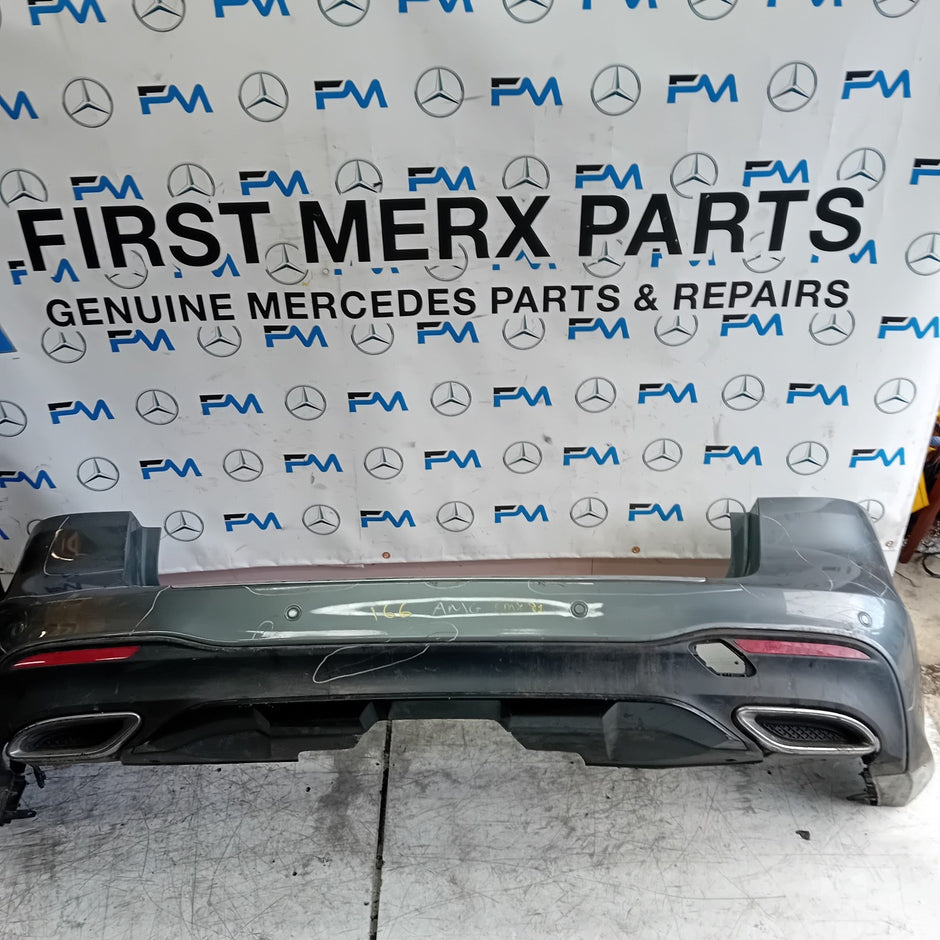 MERCEDES BENZ  GLE W166 AMG LINE REAR BUMPER GREY 2016 A1668853024 COMPLET FMX81