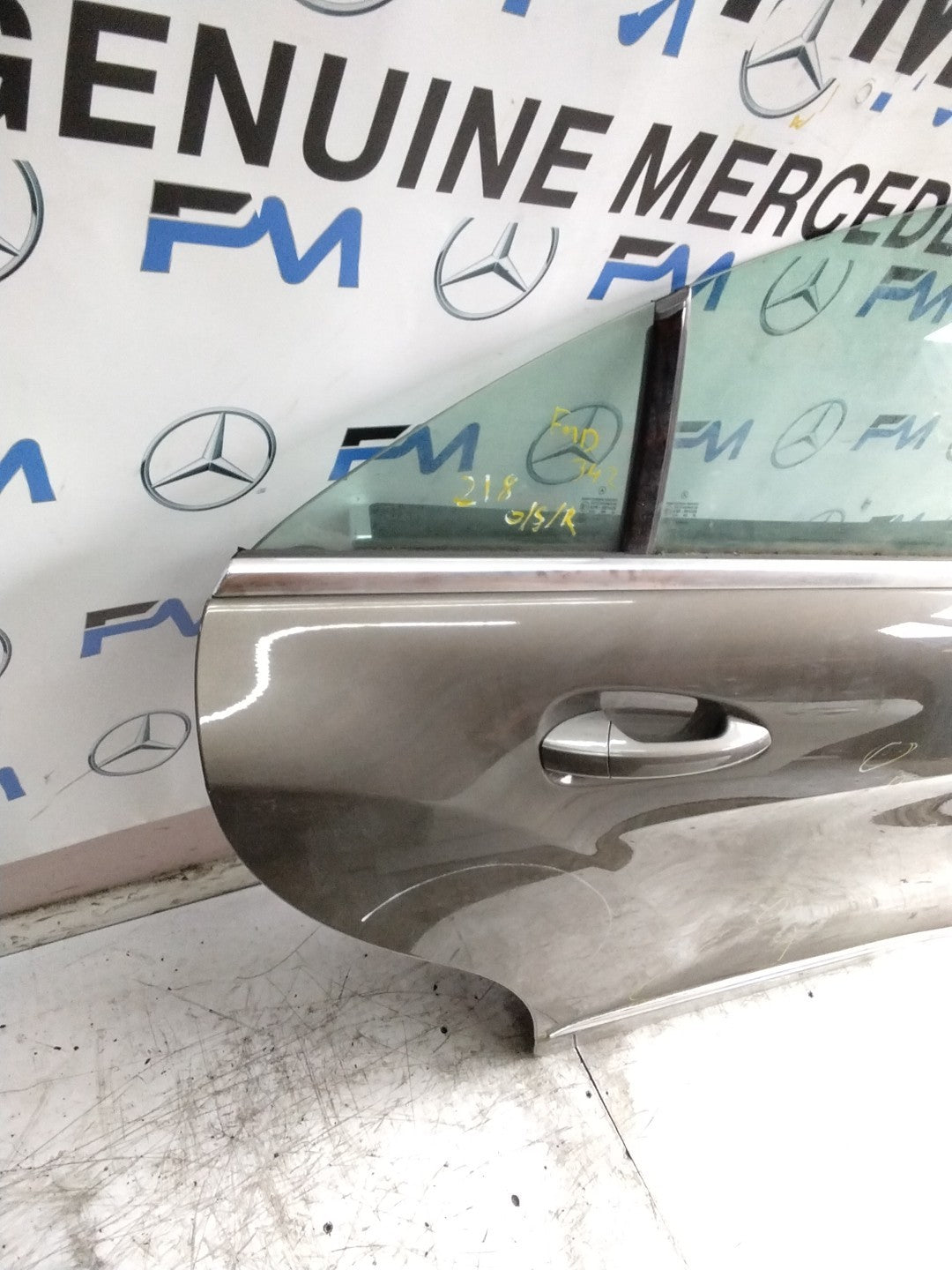 MERCEDES CLS W218 COU DRIVER REAR DOOR OSR BROWN 2018 ON COMPLETE FMD342