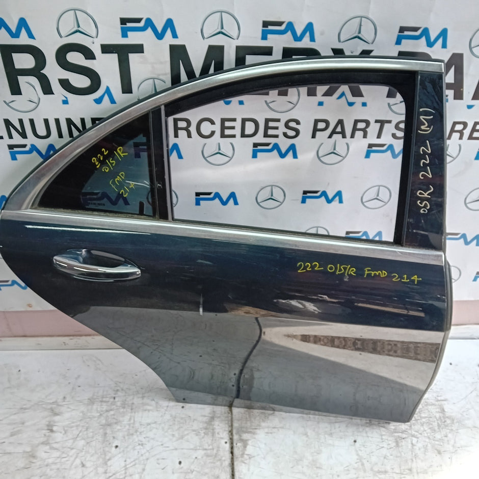 MERCEDES BENZ S-CLASS W222 SALOON DRIVER REAR DOOR OSR BLACK 2014 ON FMD214
