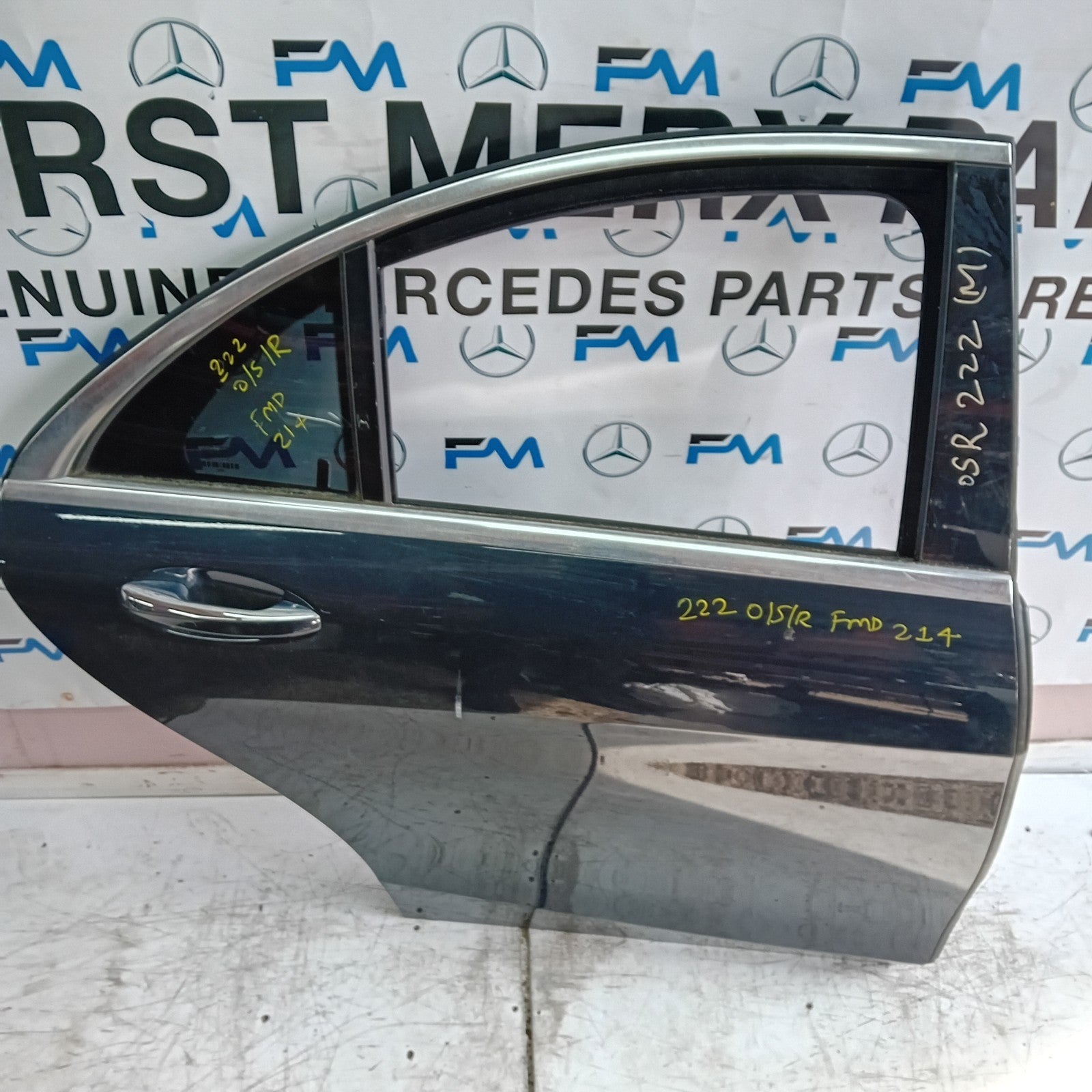 MERCEDES BENZ S-CLASS W222 SALOON DRIVER REAR DOOR OSR BLACK 2014 ON FMD214