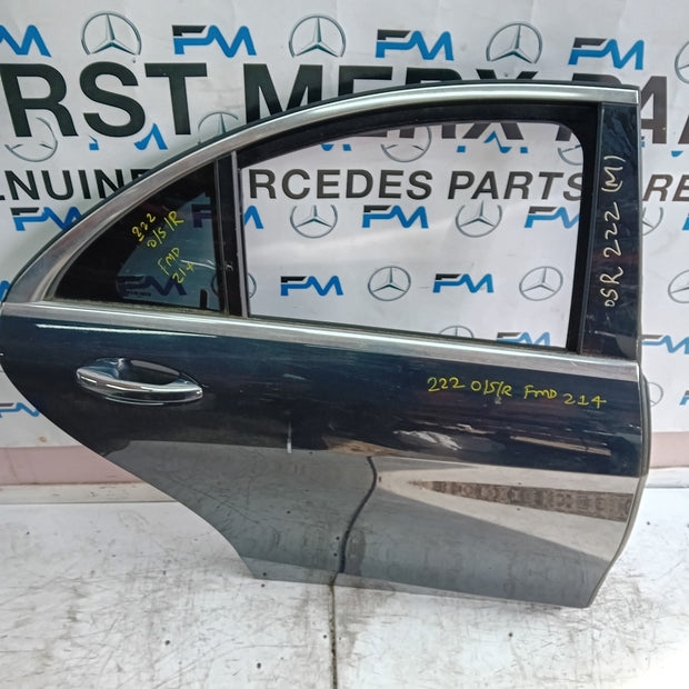 MERCEDES BENZ S-CLASS W222 SALOON DRIVER REAR DOOR OSR BLACK 2014 ON FMD214