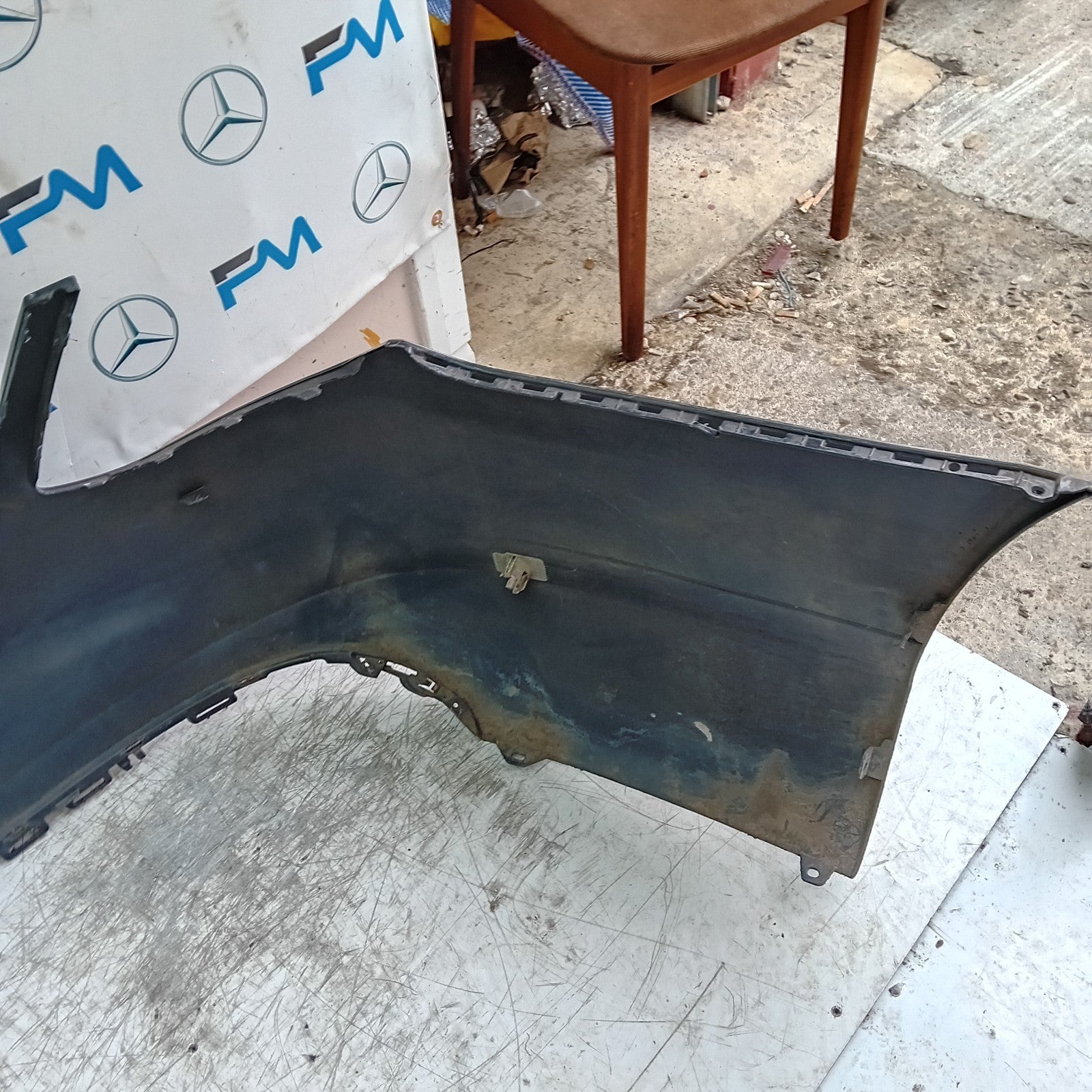 MERCEDES BENZ C-CLASS W205 SLN REAR BUMPER 2015 BLACK A2058550138 FMX49