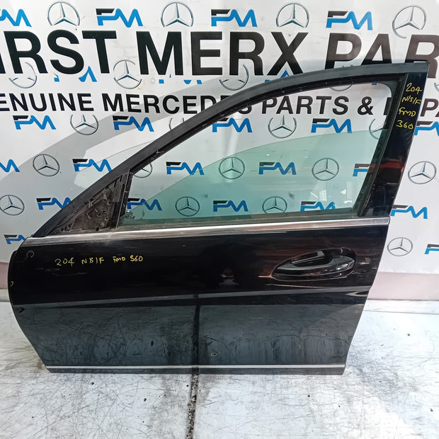 MERCEDES C-CLASS W204 SLN PASSENGER FRONT DOOR NSF 2008-14 BLACK COMPLETE FMD360