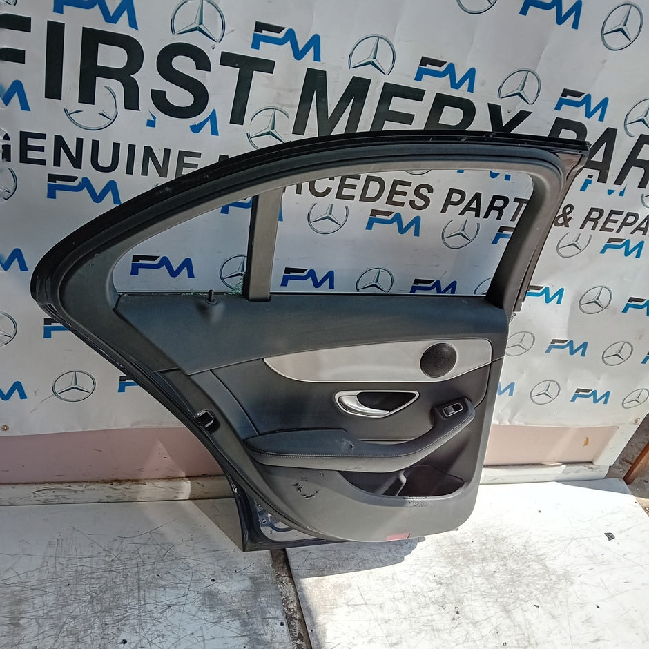 MERCEDES C-CLASS W205 SLN DRIVER REAR DOOR OSR BLUE 2014 ON COMPLETE FMD432