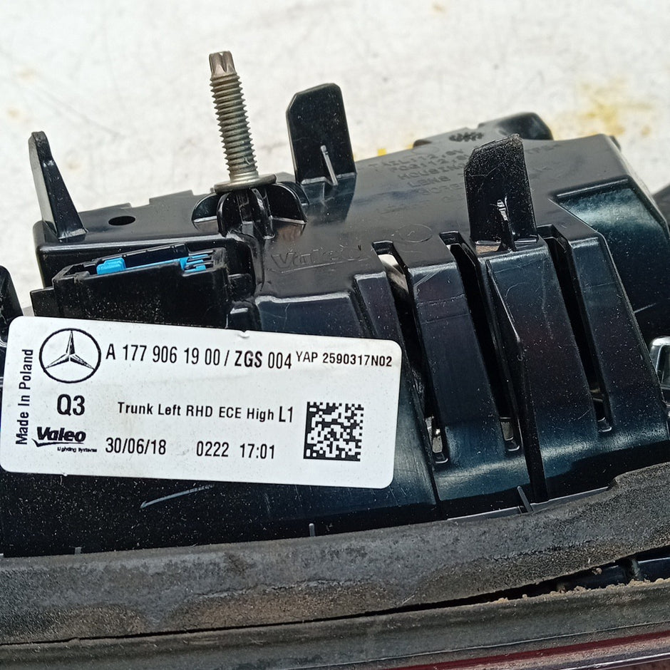 MERCEDES A-CLASS W177 PASSENGER LEFT NS REAR INNER TAIL LIGHT A1779061900 FMT229