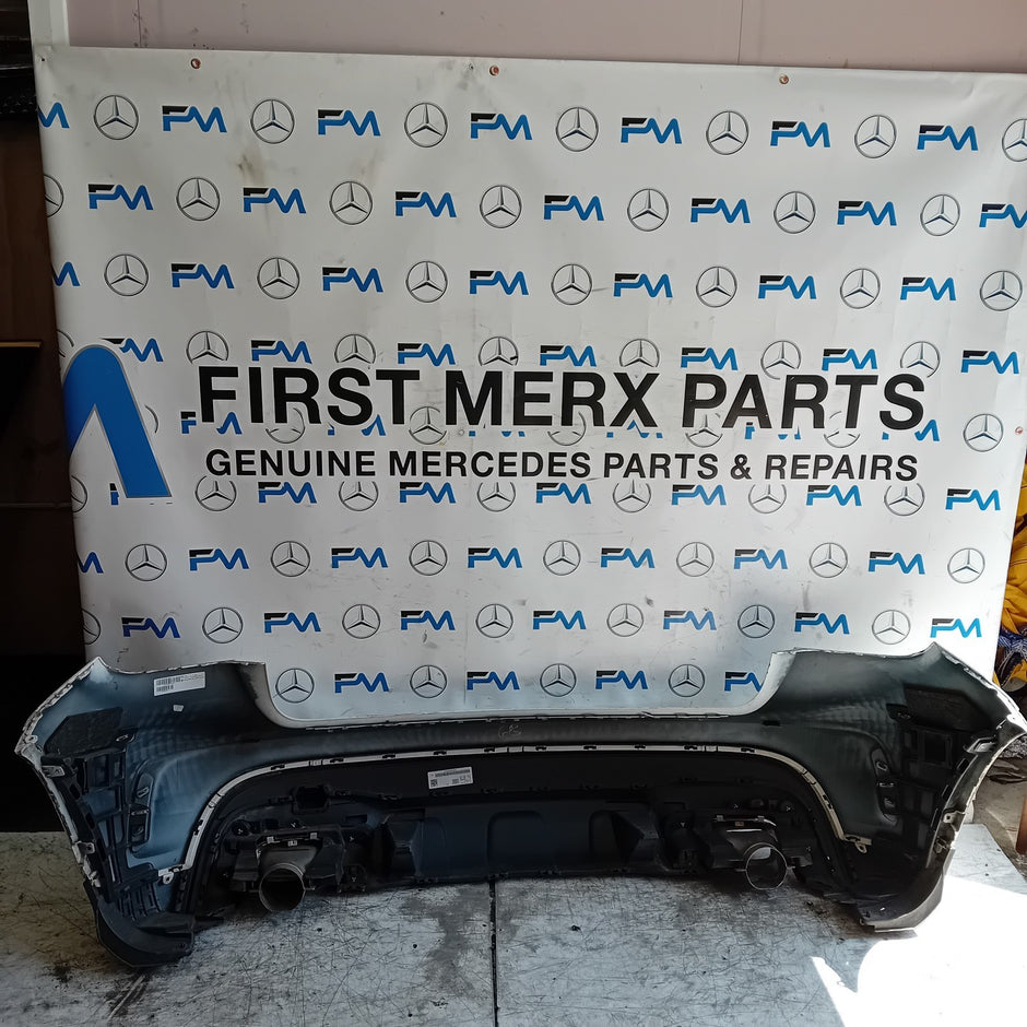 MERCEDES BENZ GLA X156 AMG WHITE REAR BUMPER 2014-19 A1568852825 COMPLETE FMX99