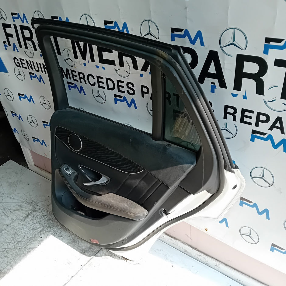 MERCEDES GLC X253 DRIVER REAR DOOR OSR 2016 ON WHITE COMPLETE FMD277