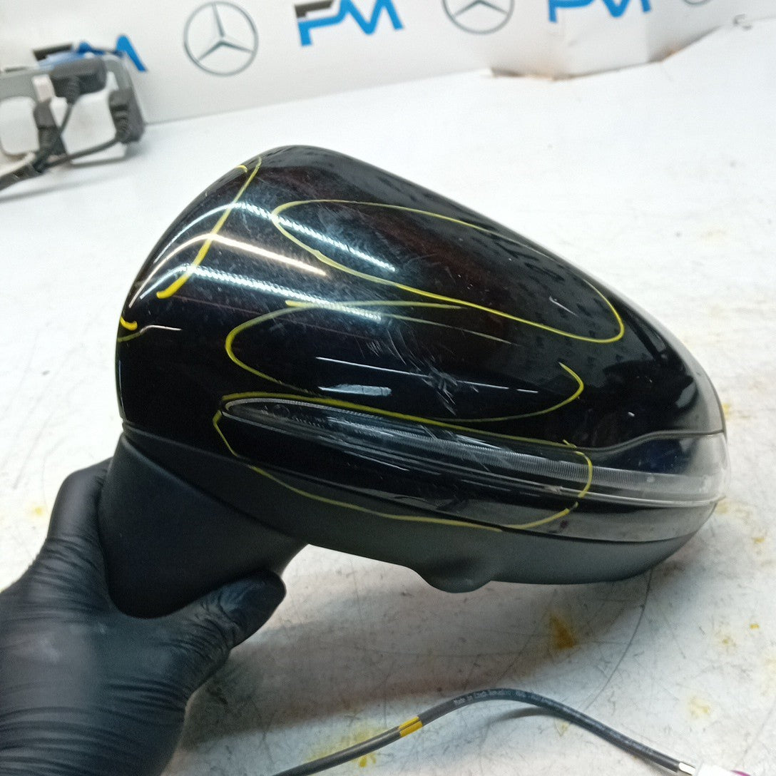 MERCEDES C-CLASS W205 PASSENGER WING MIRROR NS BLACK PL CAMERA A2058104901 FMM75