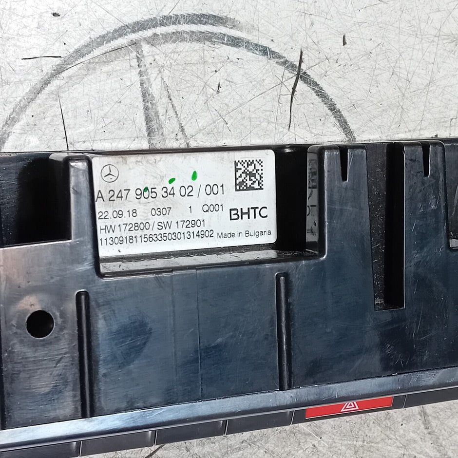 MERCEDES A CLASS HEATER AC CLIMATE CONTROLS A2479053402 2018-2023