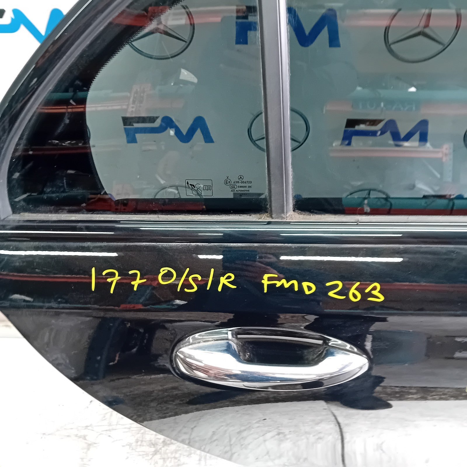 MERCEDES A-CLASS W177 SLN DRIVER REAR DOOR OSR BLACK 2018 ON COMPLETE FMD263