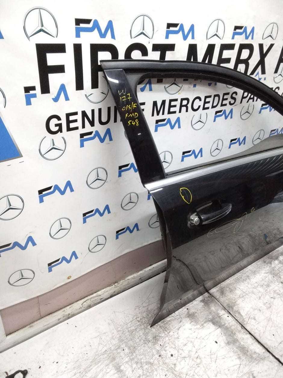 MERCEDES BENZ  A-CLASS W177  DRIVER FRONT DOOR OSF BLACK 2018-22 FMD548