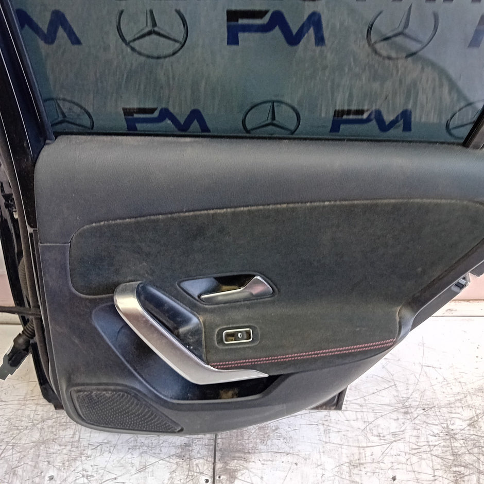 MERDEDES A-CLASS W177 DRIVER SIDE REAR DOOR OSR BLACK 2018 ON COMPLETE FMD181