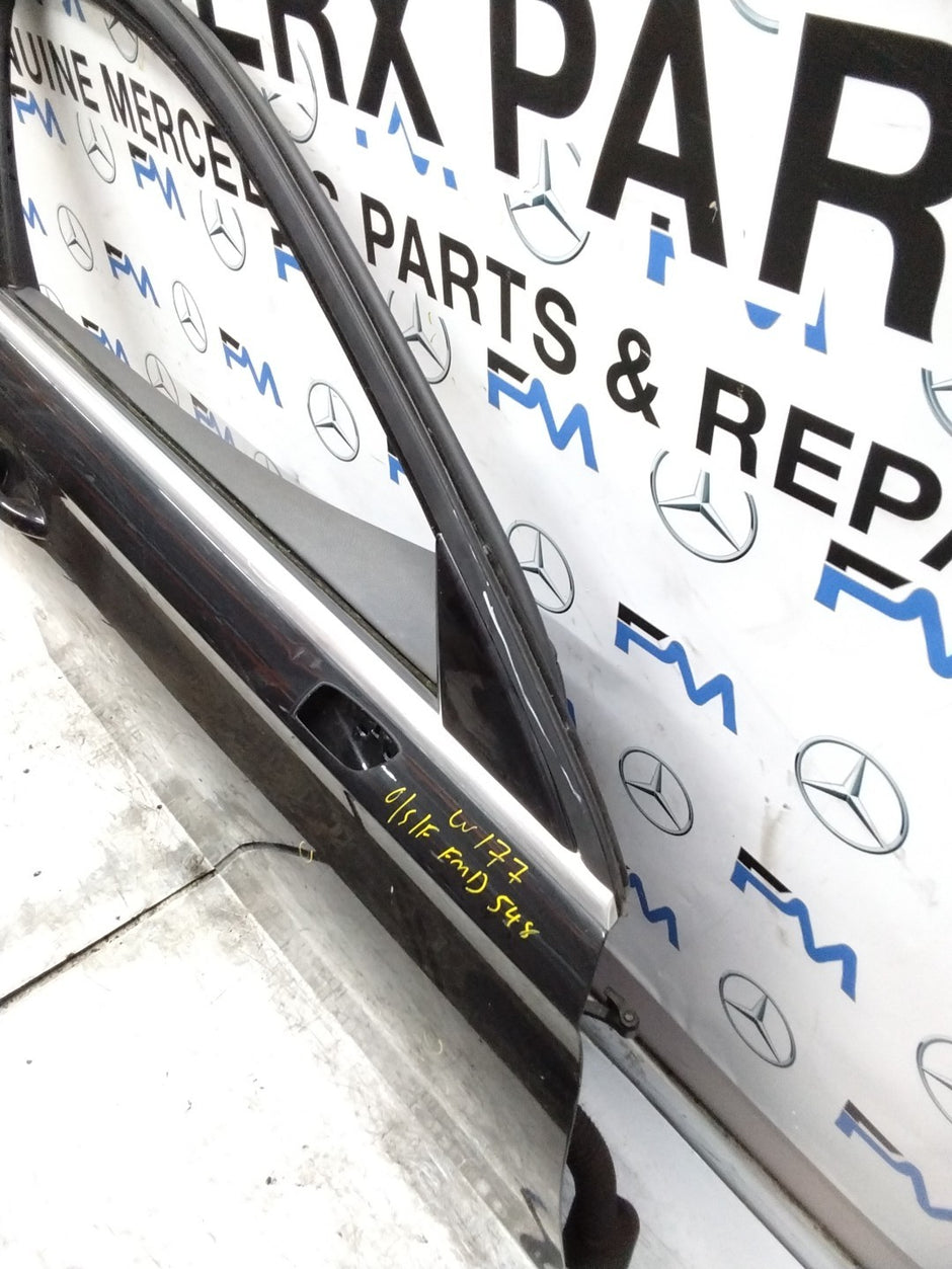 MERCEDES BENZ  A-CLASS W177  DRIVER FRONT DOOR OSF BLACK 2018-22 FMD548