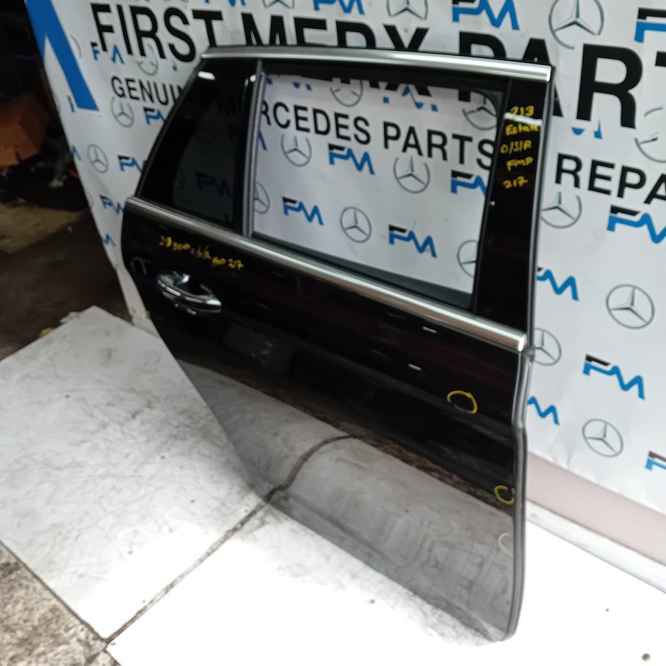 MERCEDES E-CLASS S213 ESTATE DRIVER REAR DOOR OSR BLACK 2016 ON COMPLETE FMD217