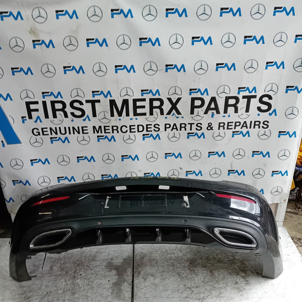 MERCEDES BENZ C-CLASS W205 COUPE REAR BUMPER 2015 BLACK COMPLETE FMX61