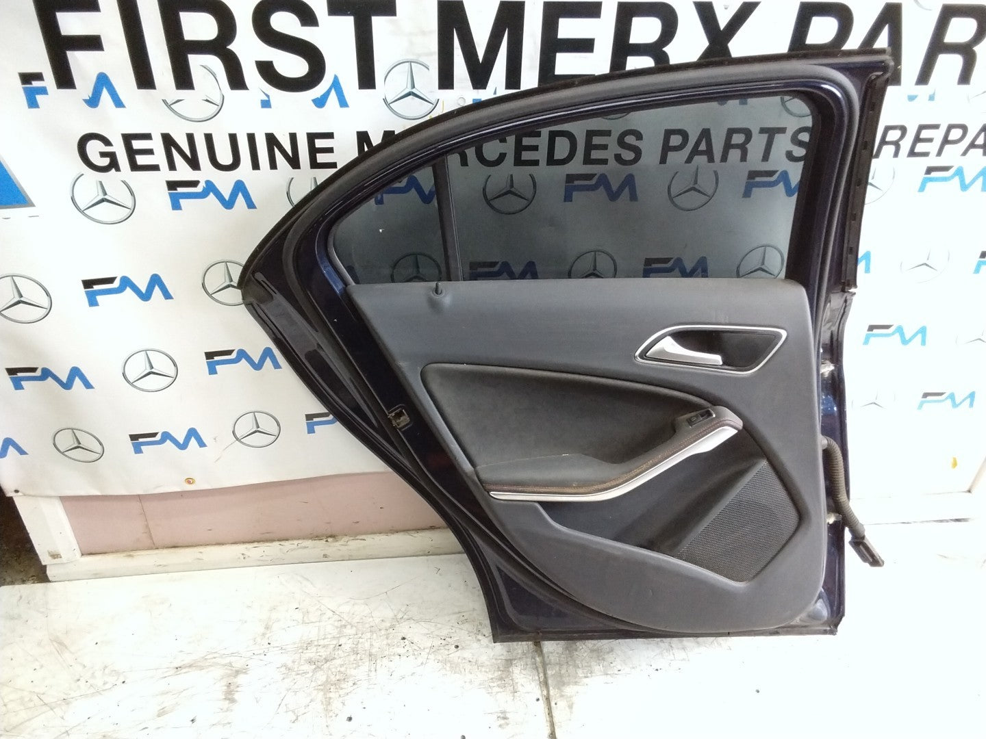 MERCEDES A-CLASS W176 PASSENGER REAR DOOR NSR BLUE 2012-18 COMPLETE FMD325