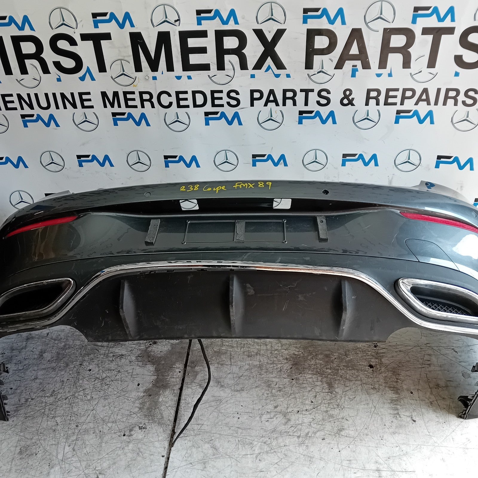 MERCEDES E-CLASS C238 COUPE REAR BUMPER GREY 2016 ON A2388850138 FMX89
