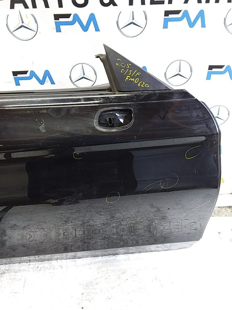 MERCEDES C-CLASS C205  DRIVER FRONT DOOR OSF BLACK 2015 ONWARDS COMPLETE FMD620