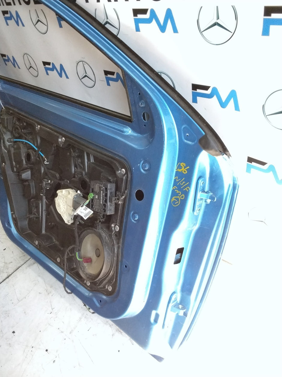 MERCEDES BENZ GLA W156 PASSENGER SIDE FRONT DOOR N/S/F GREY & BLUE FMD81