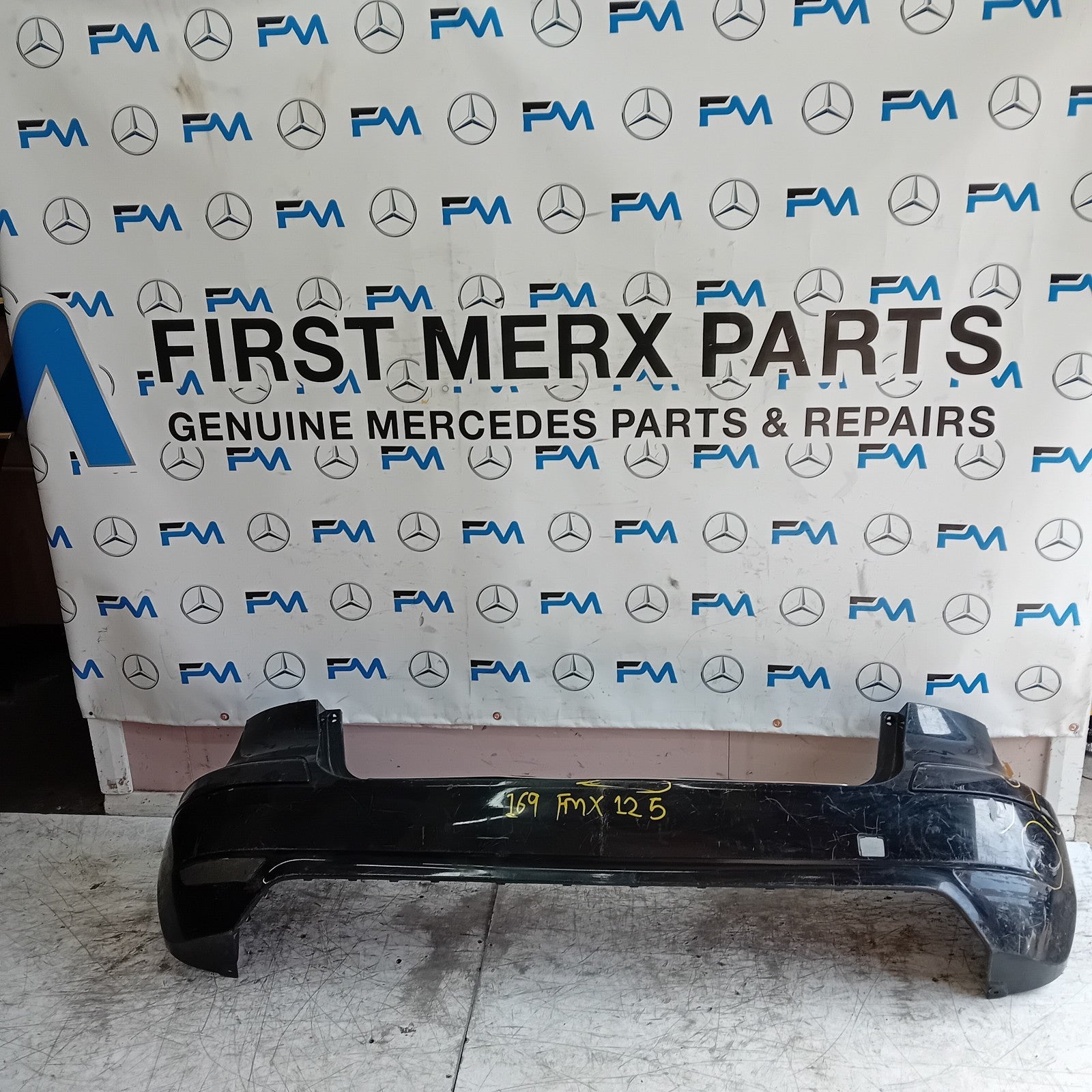 MERCEDES BENZ A-CLASS W169 REAR BUMPER BLACK 2004-12 A1698850838 FMX125