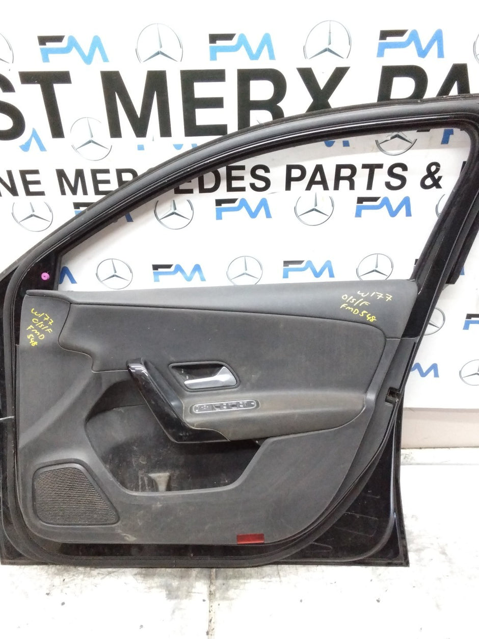 MERCEDES BENZ  A-CLASS W177  DRIVER FRONT DOOR OSF BLACK 2018-22 FMD548
