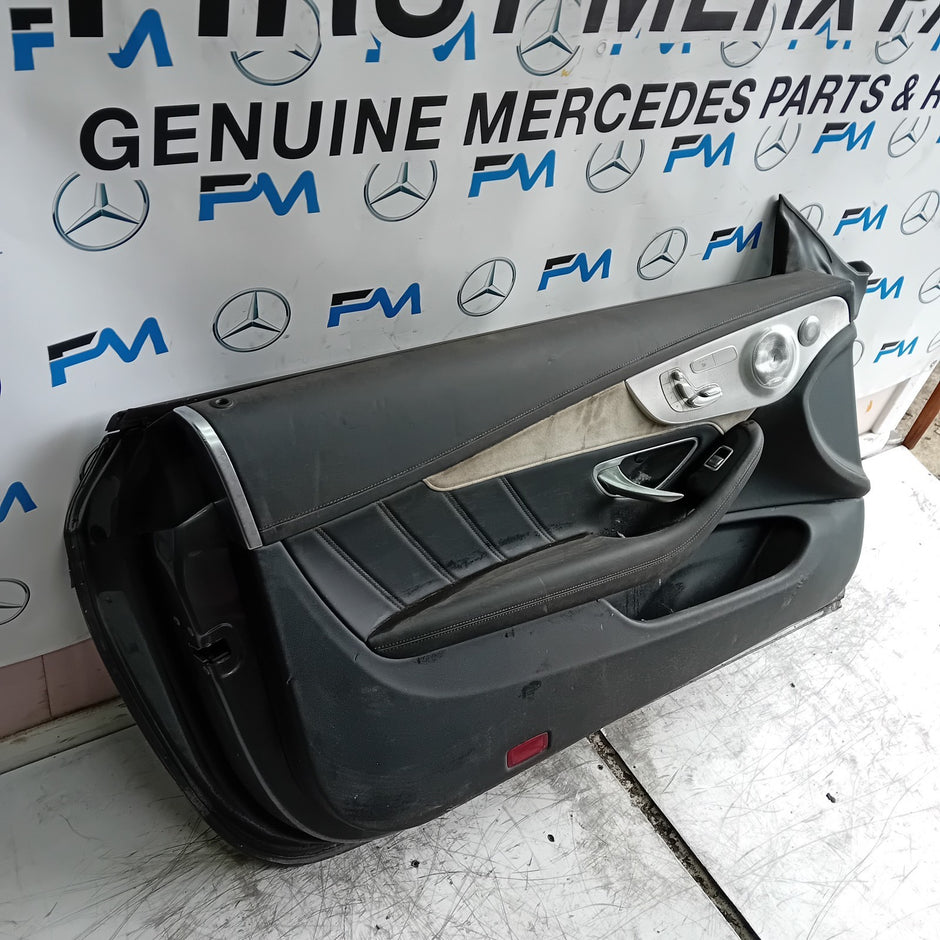 MERCEDES C-CLASS C205 CP PASSENGER FRONT DOOR NSF 2016 ON GREY COMPLETE FMD403