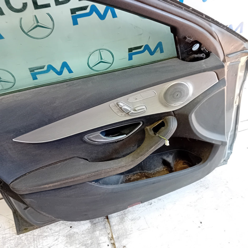 MERCEDES C-CLASS W205 SLN PASSENGER FRONT DOOR NSF GREY 2014 ON COMPLETE FMD470