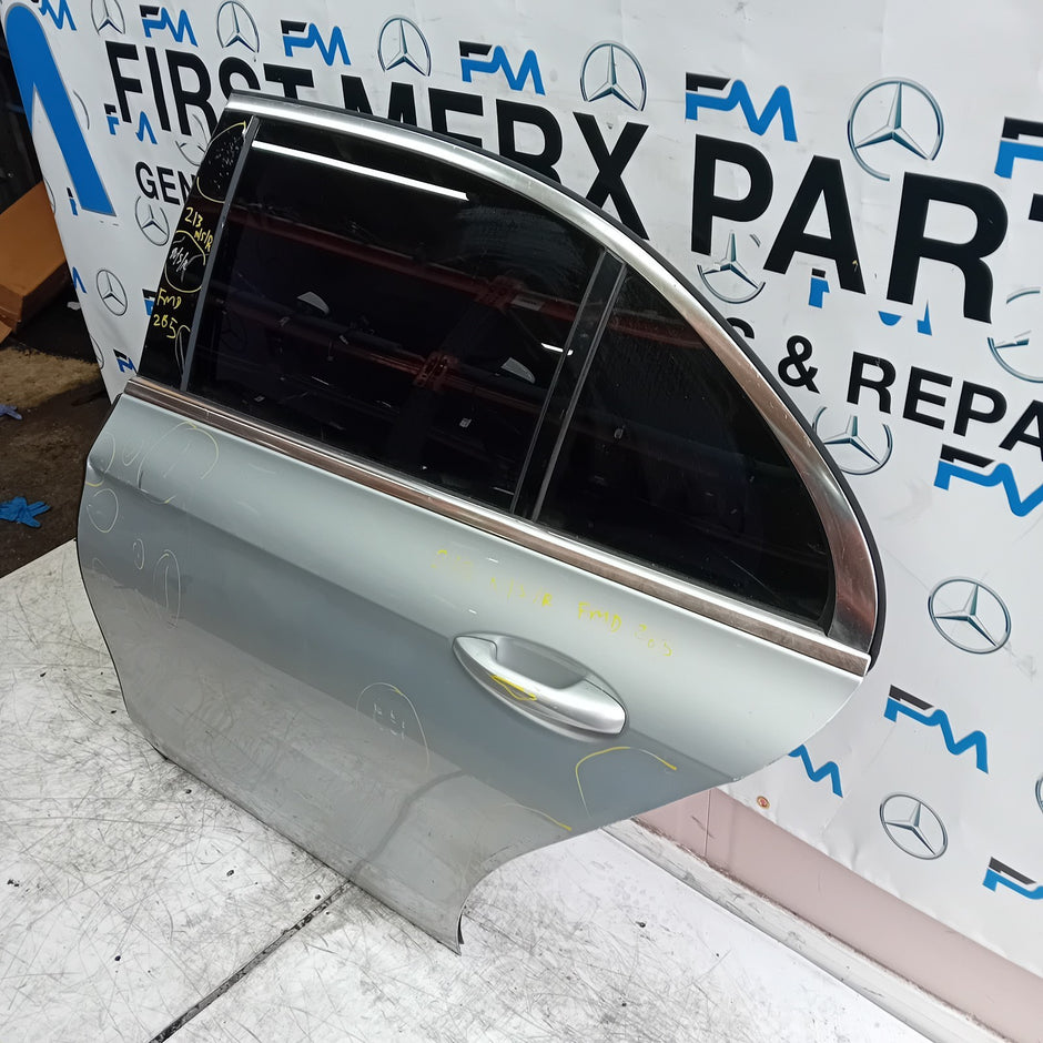 MERCEDES E-CLASS W213 SLN PASSENGER REAR DOOR NSR SILVER 2016 ON COMPLETE FMD265