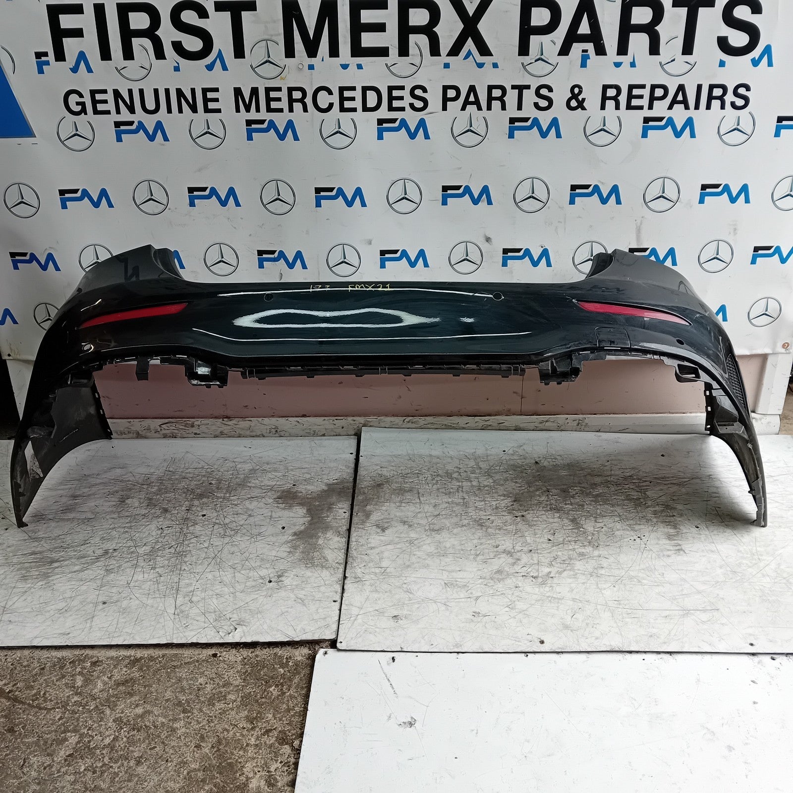 MERCEDES BENZ  A-CLASS W177 REAR BUMPER 2018 BLACK FMX21