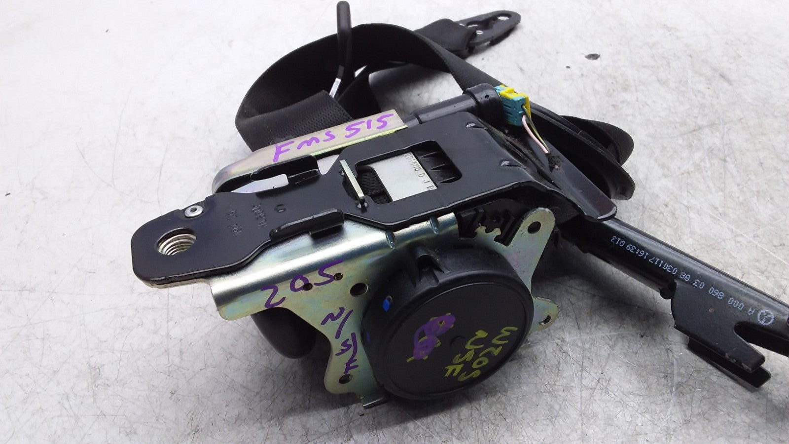  MERCEDES C-CLS W205 SEAT BELT FRONT LEFT PASSENGER SIDE NSF A2058600185 FMS515