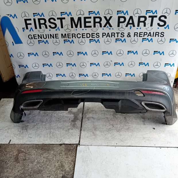 MERCEDES BENZ  GLE W166 AMG LINE REAR BUMPER GREY 2016 A1668853024 COMPLET FMX81