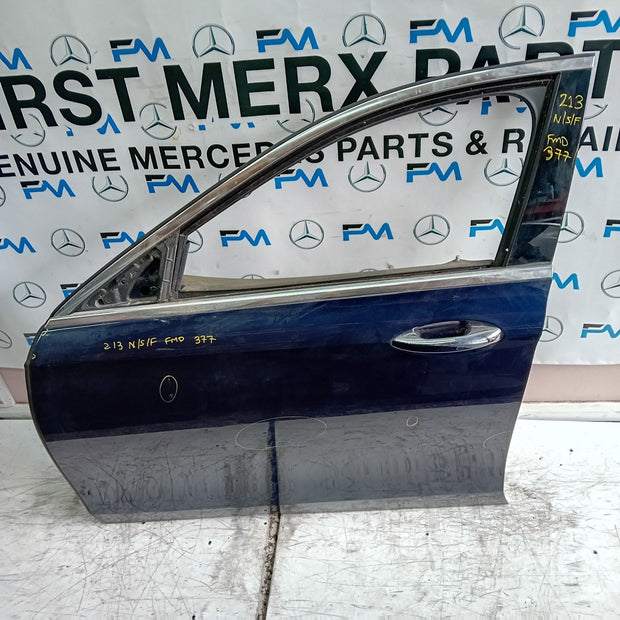 MERCEDES E-CLASS W213 SLN PASSENGER FRONT DOOR NSF BLUE 2016 ON COMPLETE FMD377