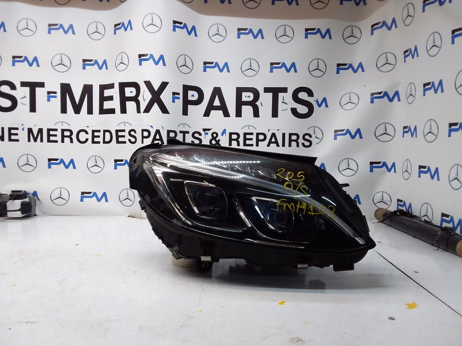 MERCEDES C CLASS W205 COMPLETE HEADLIGHT FACELIFT DRIVER OS A2059068202 FMH103