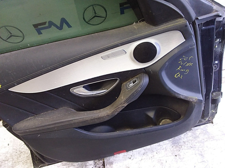 MERCEDES C-CLASS W205 SLN PASSENGER FRONT DOOR NSF BLACK 2014-21 COMPLETE FMD622