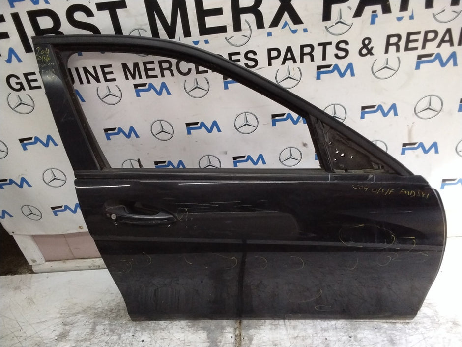 MERCEDES BENZ  C-CLASS W204 DRIVER FRONT DOOR OSF BLACK 2008-14  FMD581