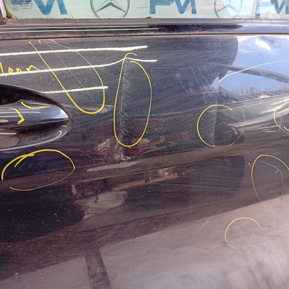 MERCEDES C-CLASS W204 SLN DRIVER REAR DOOR OSR BLACK 2008-14 COMPLETE FMD421