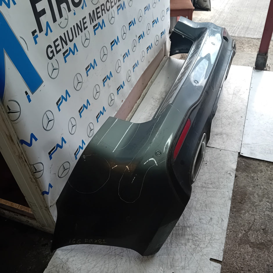 MERCEDES BENZ  GLE W166 AMG LINE REAR BUMPER GREY 2016 A1668853024 COMPLET FMX81