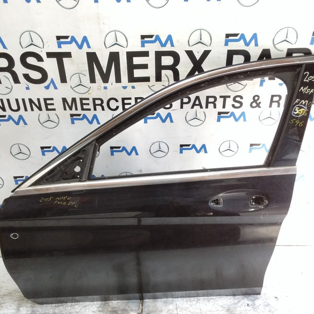 MERCEDES C-CLS W205 SLN PASSENGER FRONT DOOR NSF BLACK 2014-21  FMD596