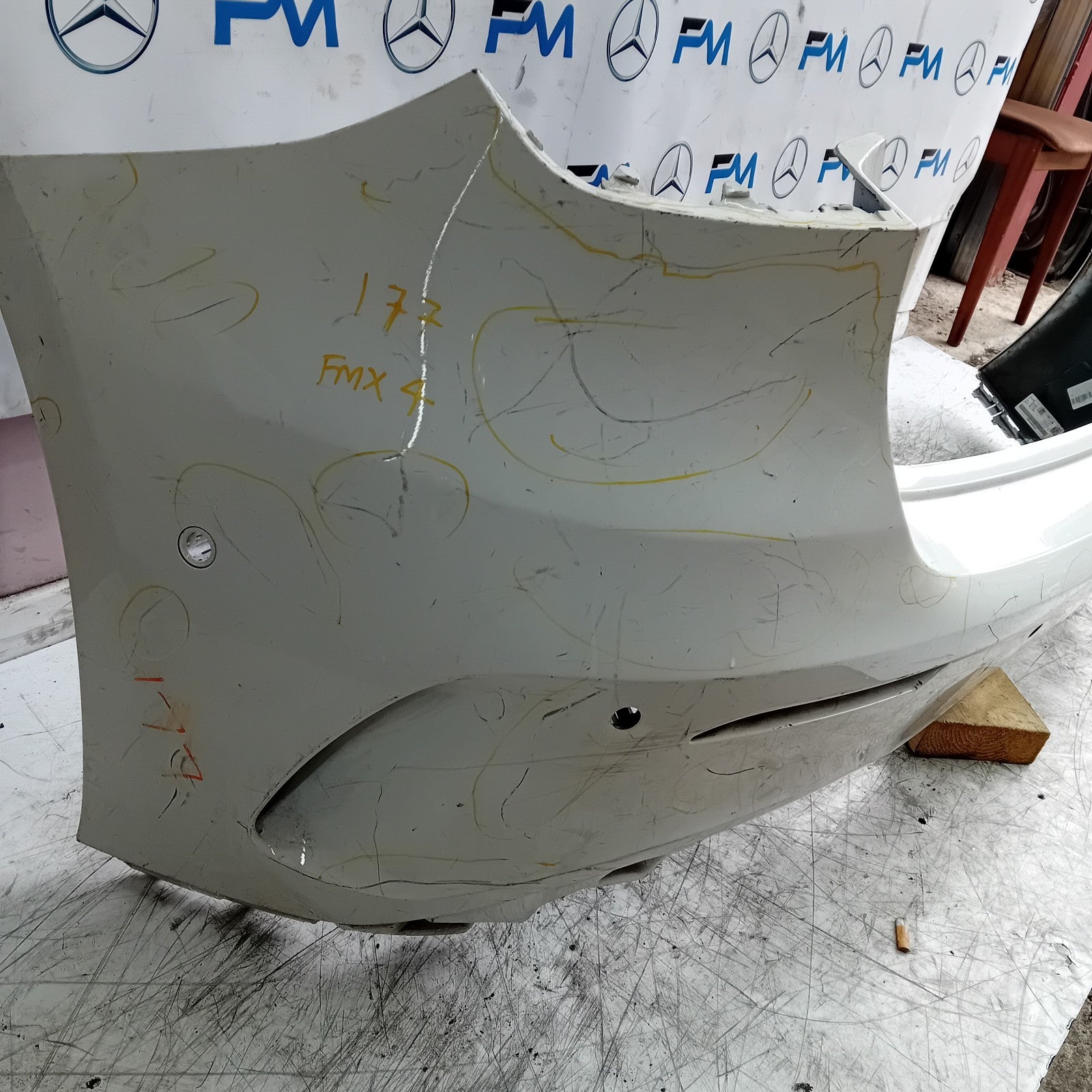 MERCEDES BENZ  A-CLASS W177 REAR BUMPER A1778804801 2018 WHITE FMX4