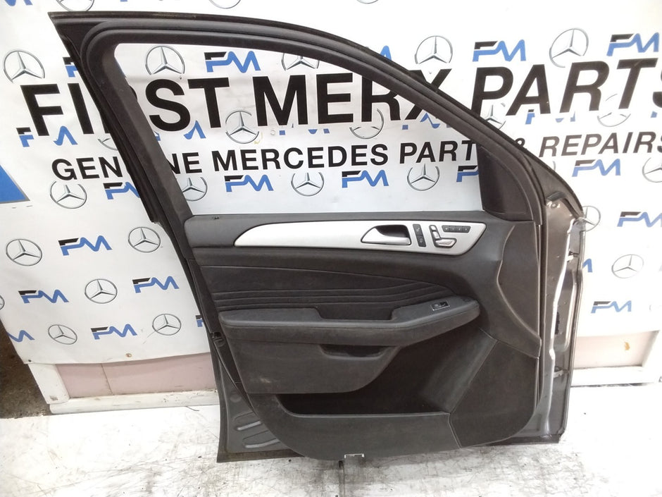 MERCEDES BENZ GLS W166 PASSENGER FRONT DOOR NSF GREY 2013-19 COMPLETE FMD317