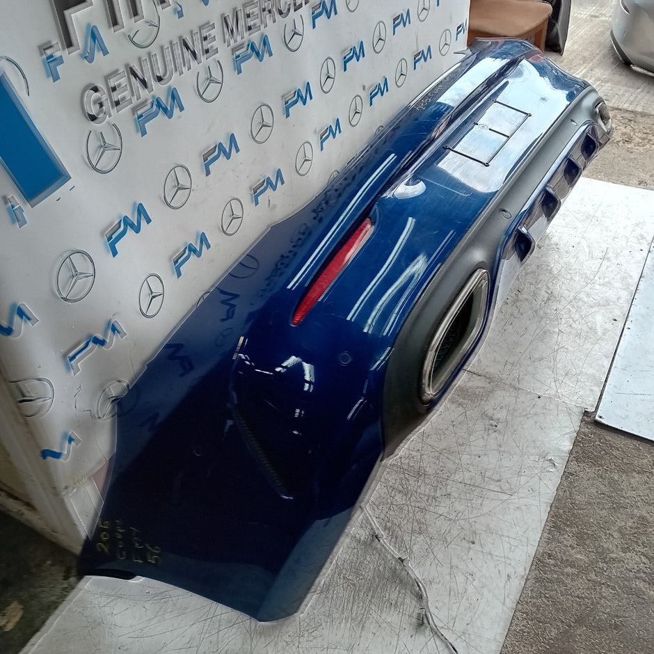 MERCEDES BENZ C-CLASS W205 COUPE REAR BUMPER 2015 BLUE FMX56