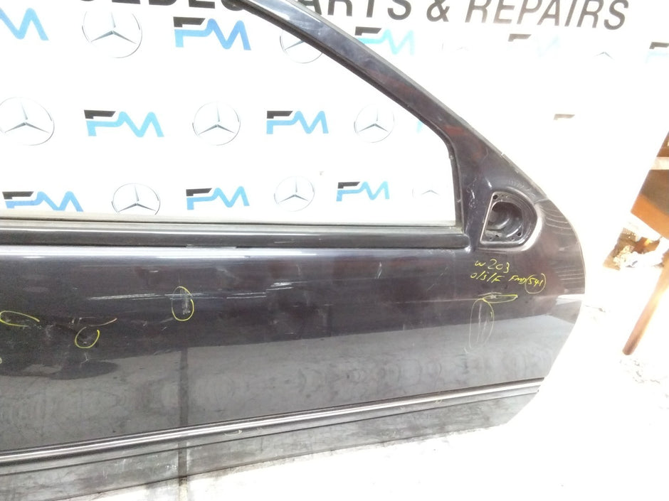 MERCEDES C-CLASS W203 SLN DRIVER FRONT DOOR OSF BLACK 2001-04 FMD541