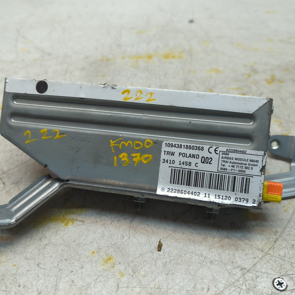 MERCEDES  S-CLASS W222 DRIVER REAR SIDE  AIRBAG MODULE A2228604402 FM001370