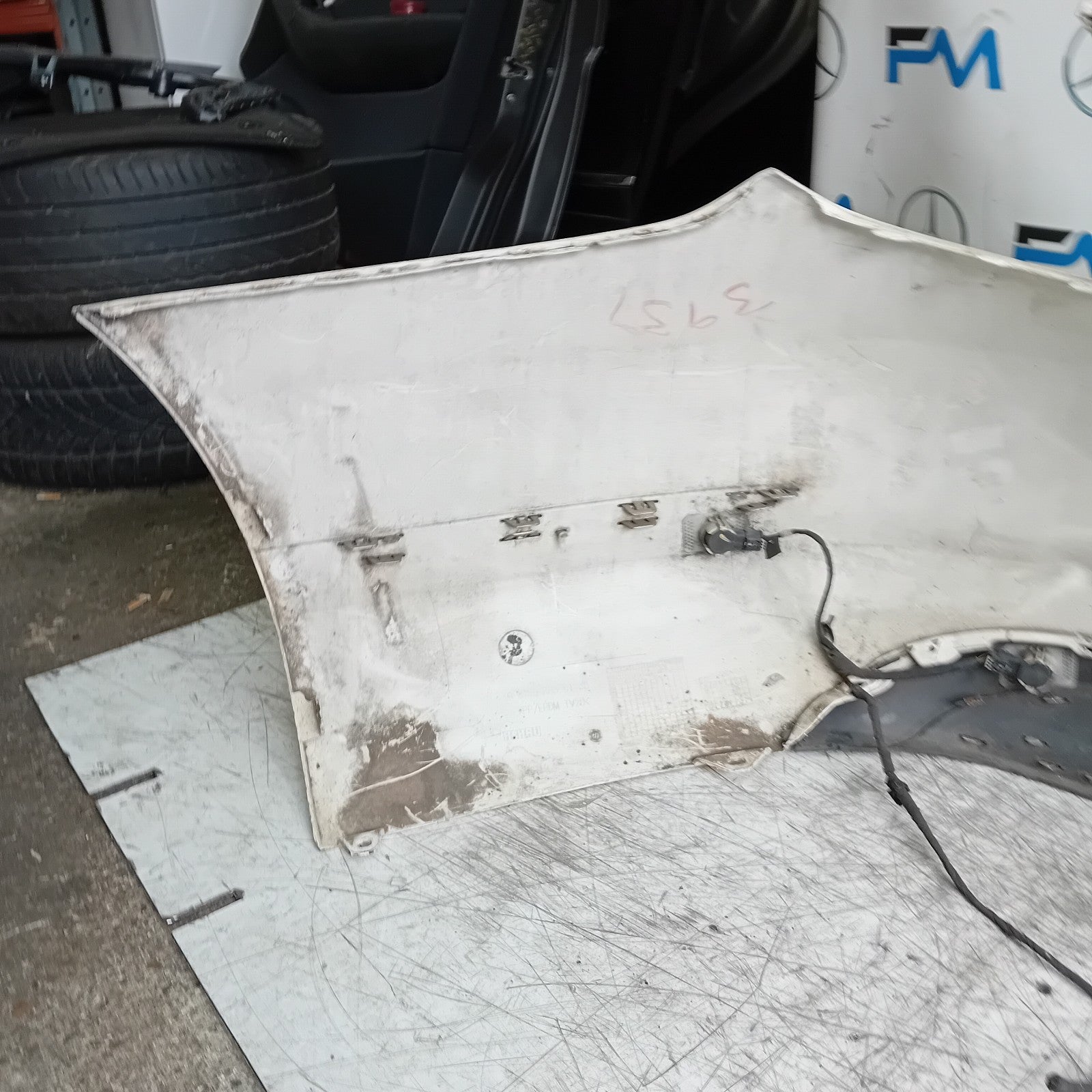 MERCEDES BENZ C-CLASS W205 SLN REAR BUMPER 2015 WHITE A2058850138 FMX54