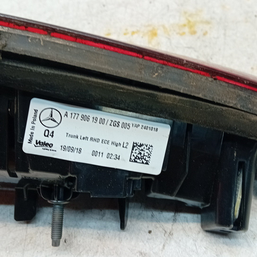 MERCEDES A-CLASS W177 PASSENGER LEFT NS REAR INNER TAIL LIGHT A1779061900 FMT235