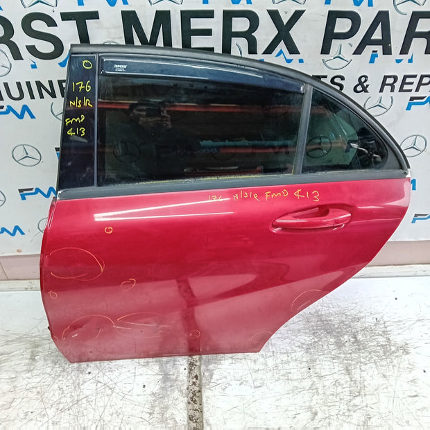 MERCEDES A-CLASS W176 PASSENGER REAR DOOR NSR RED COMPLETE 2012-18 FMD413